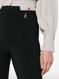 logo-plaque bell-bottom trousers