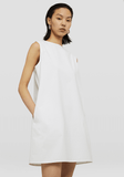 Short white cotton dress