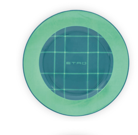 Oval plate Etro in green