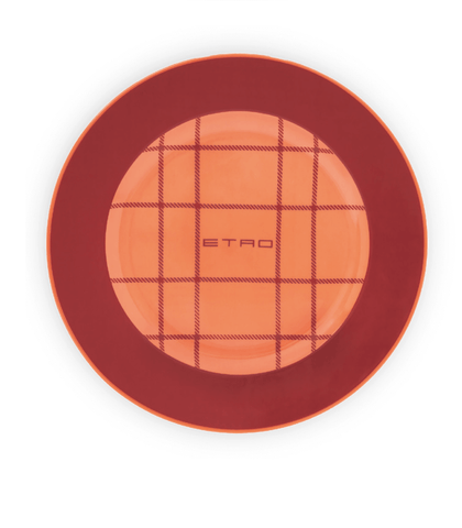 Oval plate Etro in red