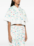 floral-print cotton hoodie