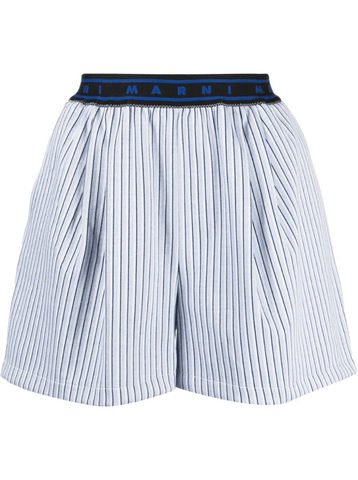 logo-waistband striped shorts