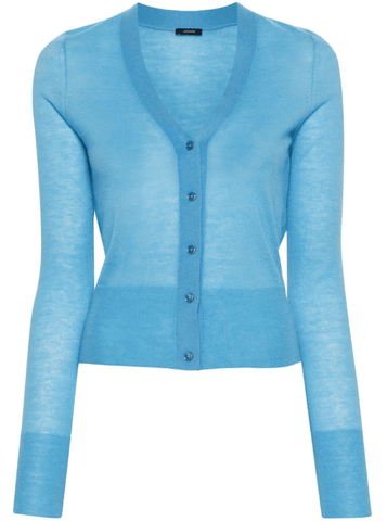 Cashair fine-knit cardigan in blue