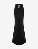 Maxi long skirt with gold heart