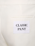 Cotton duchesse straight pants in white