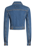 Pegaso-embroidered denim jacket