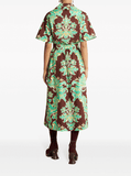 Venus-print cotton shirtdress