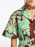 Venus-print cotton shirtdress