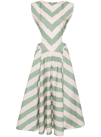 cut-out striped dress