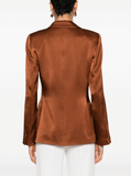 Brown satin blazer