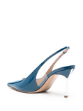 Superblade 80mm leather pumps in blue