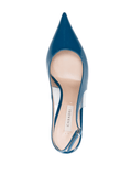 Superblade 80mm leather pumps in blue