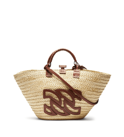 Panarea raffia basket bag