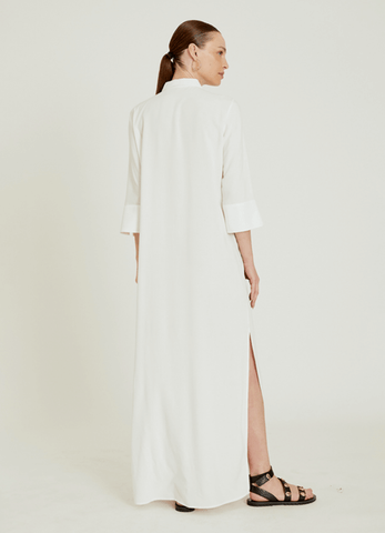White long chemisier dress