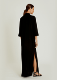 Black long chemisier dress