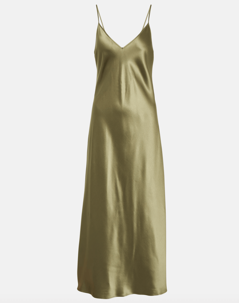 clea green dress CLEA Theron Midi Dress