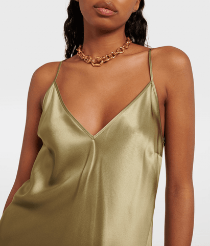 Clea silk satin green dress Joseph D'Adlia Clea silk satin green dress Joseph D'Adlia
