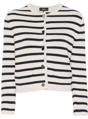 striped cotton cardigan