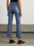 Duke cropped leather blue pants