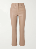 Duke cropped leather beige pants