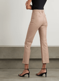 Duke cropped leather beige pants