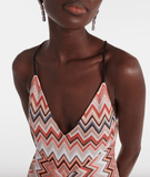 Zig Zag cotton-blend maxi dress