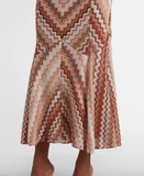 Zigzag lamé maxi dress