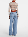 Zigzag lamé cardigan