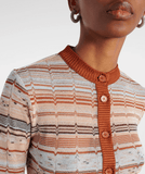 Zigzag lamé cardigan
