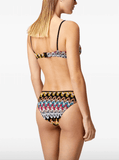 zigzag-knit bikini set