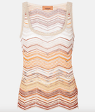 Zigag lamé tank top