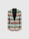 Dégradé zig zag knit blazer with sequins