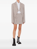 Crop checked blazer