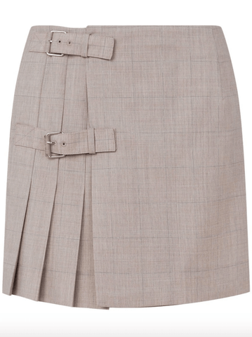 checked mini skirt