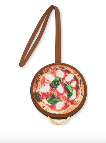printed pizza keyring