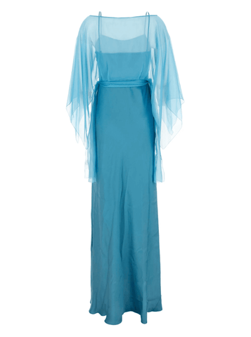 Turquoise belted dress