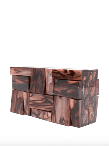 Galleria clutch in bronze