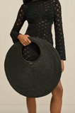 Amun raffia bag in black