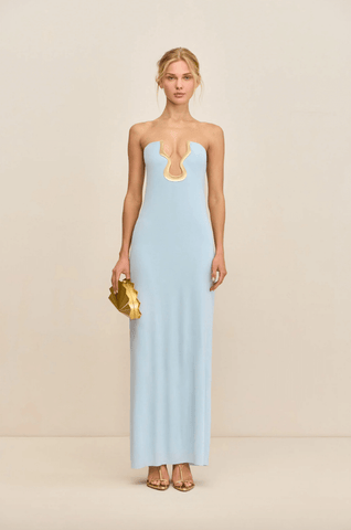 Abril dress in light blue