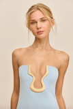 Abril dress in light blue