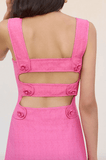 Leigh midi dress in pink