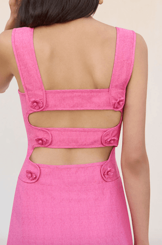 Leigh midi dress in pink