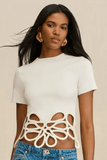 Eres knit top in white