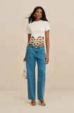 Eres knit top in white