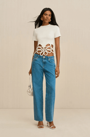 Eres knit top in white