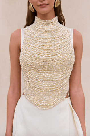 Taraji pearl top