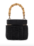 bamboo-handle woven bag