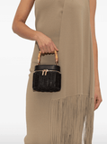 bamboo-handle woven bag