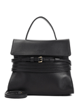 small Tie Me tote bag in black