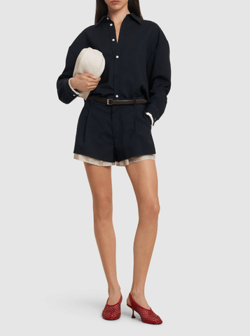 Tailoring wool shorts